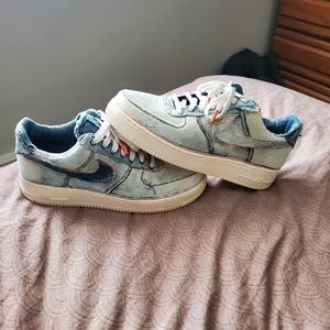 Nike AF1 Prem 'Stonewash Blue' *Customized*
